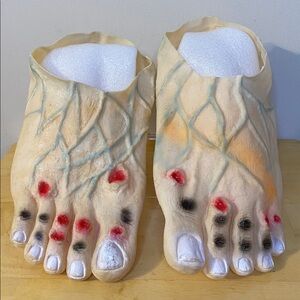 Halloween Cosplay Gross Giant Silicone Foot Cover Zombie Dead Nasty Vintage